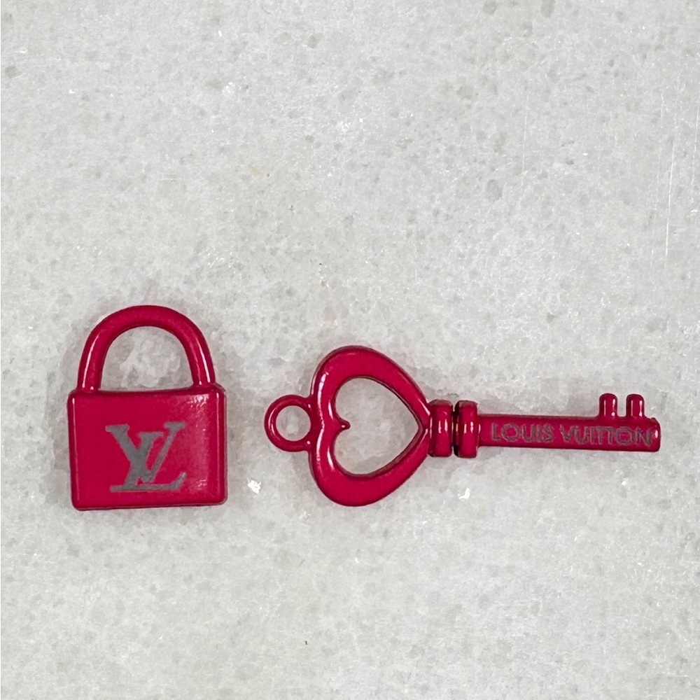 Louis Vuitton Pink Lock and Key Set